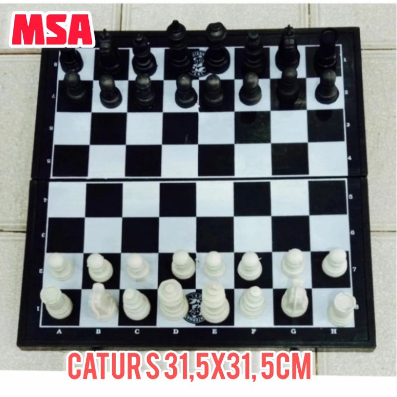 Catur ukuran S 31,5 x31,5cm /Papan permainan catur plastik ukuran S