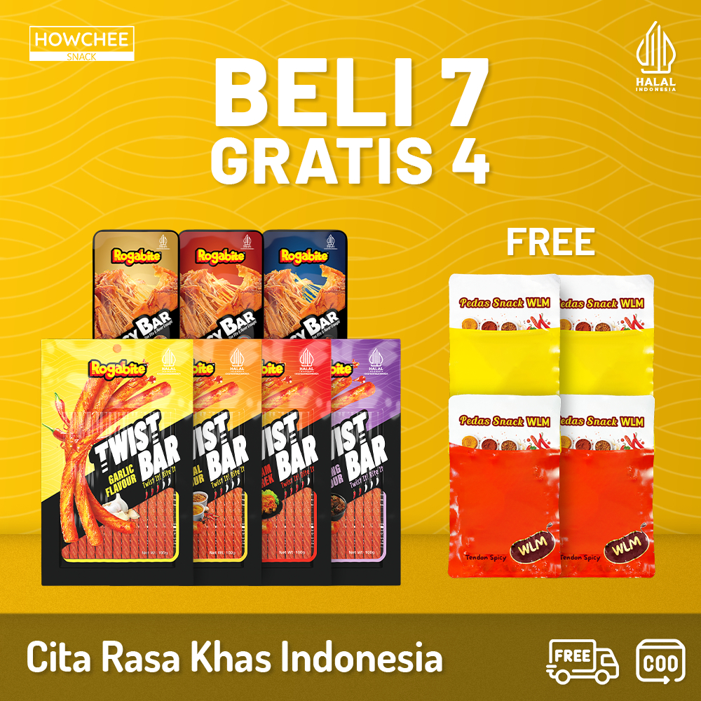 

Howcheesnack - [Halal] [Beli 7 Gratis 4] Juicy Bar Free WLM Gluten Spicy Tofu Snack Bundle