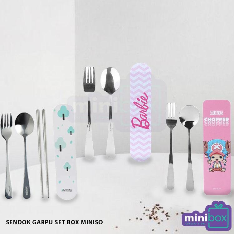 MINISO Tableware Set / Miniso Sendok Garpu Set Stainless Steel