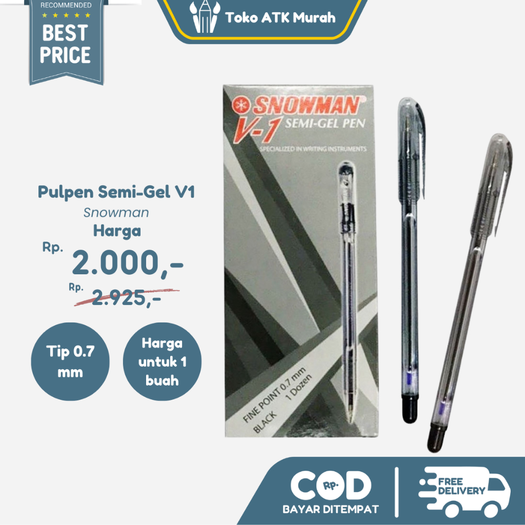 

Pulpen Snowman 0.7 mm V1 (1 pcs)