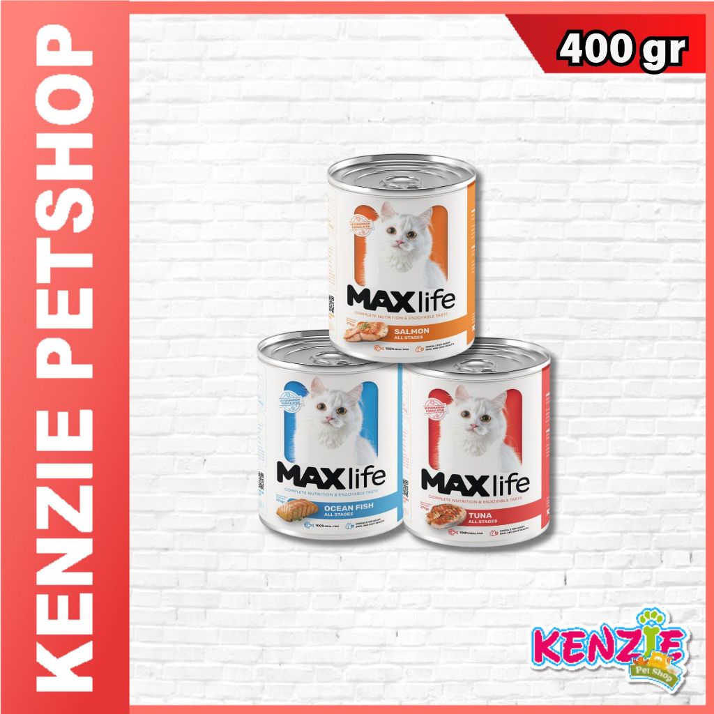 MaxLife Kaleng 400 Gram Cat Food-makanan kucing basah