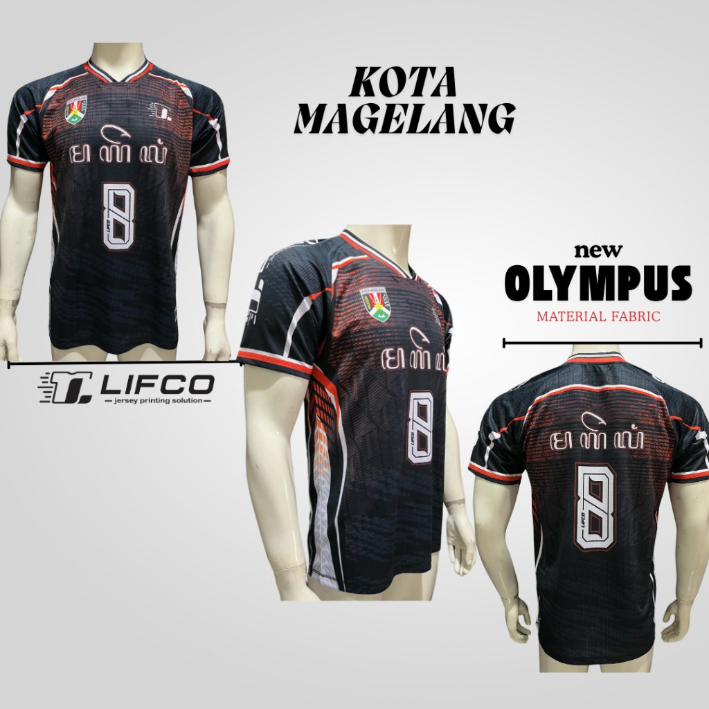 JERSEY VOLI AKSARA SERIES - KOTA MAGELANG - ORIGINAL LIFCO (TIDAK BISA REQUEST NAMA)