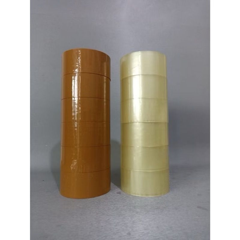 

1pc/ 1roll lakban bening coklat 90 100 yard lakban bening coklat 45 MM ll isolasi ll selasiban ll plester