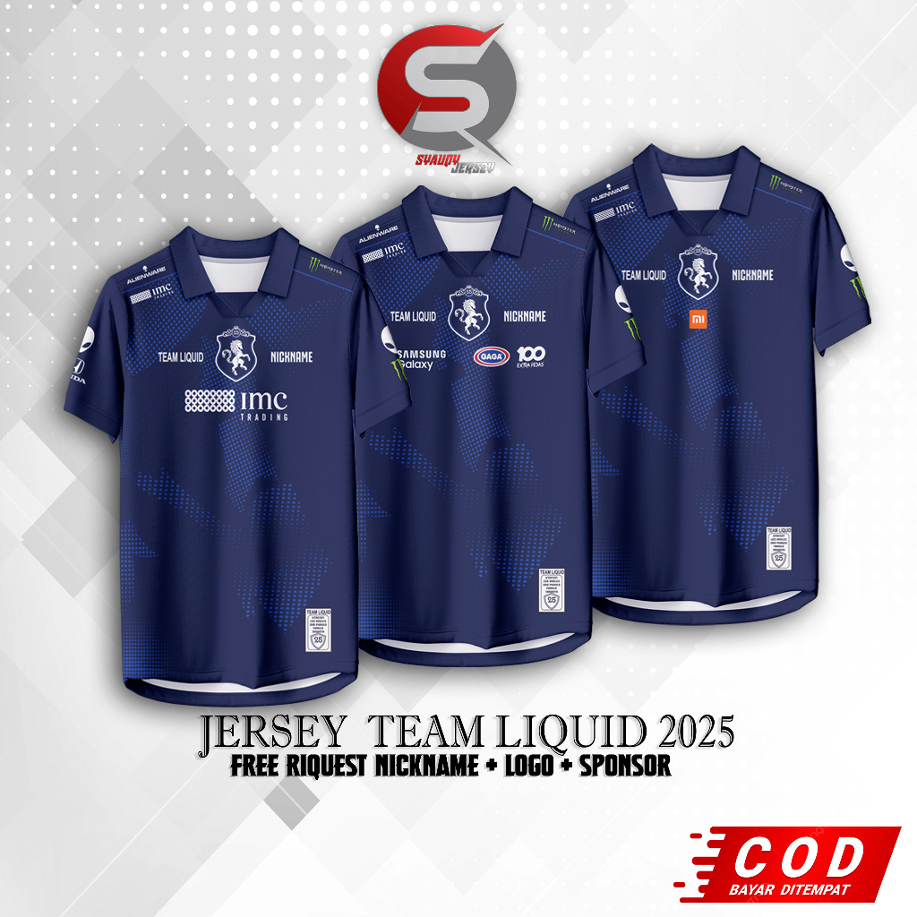 JERSEY BAJU KAOS TEAM LIQUID ESPORTS LIQUID AURA LIQUID ECHO TERBARU 2025 MPL SEASON 15 ( FREE RIQUE