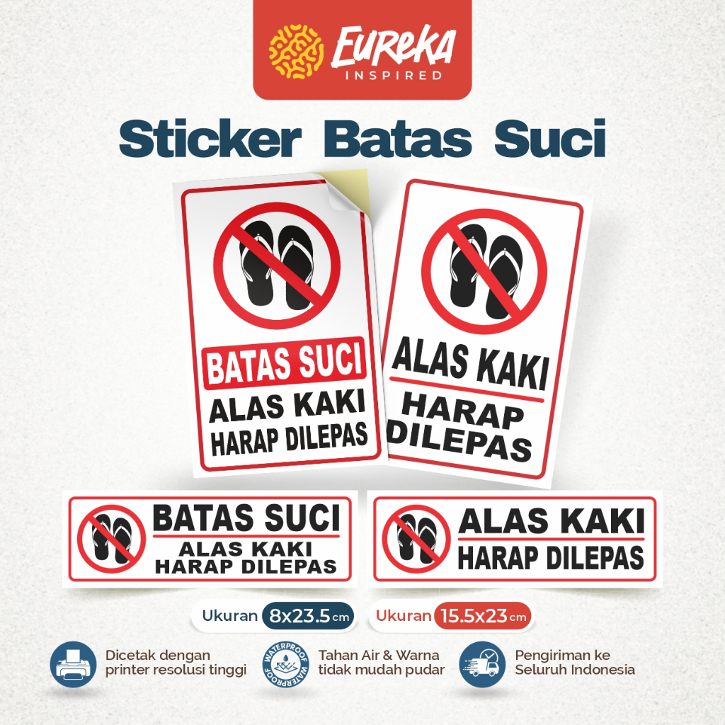 

Sticker Batas Suci | Alas Kaki Harap Dilepas