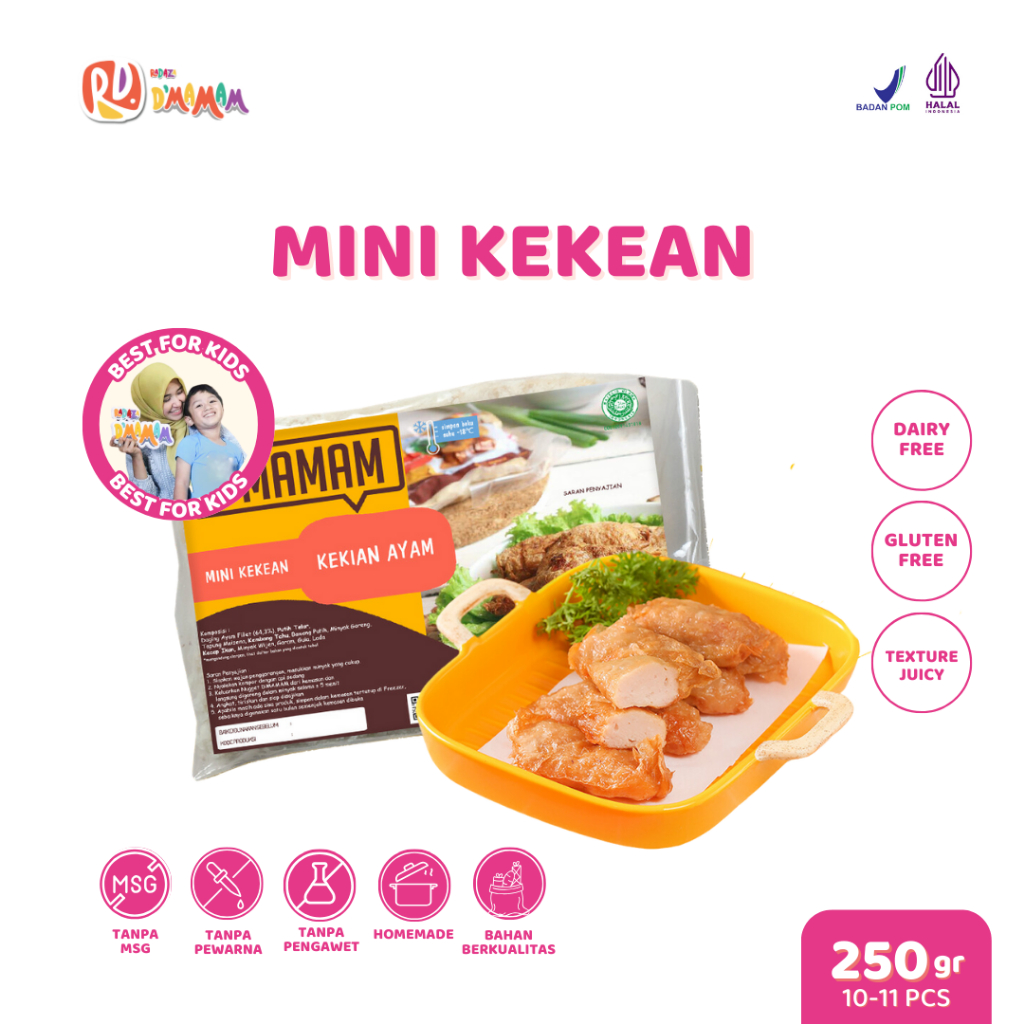 

D'MAMAM SBY Mini Kekean 250g Kekian Ayam Frozen Anak MPASI Homemade BPOM HALAL Gluten& Dairy Free