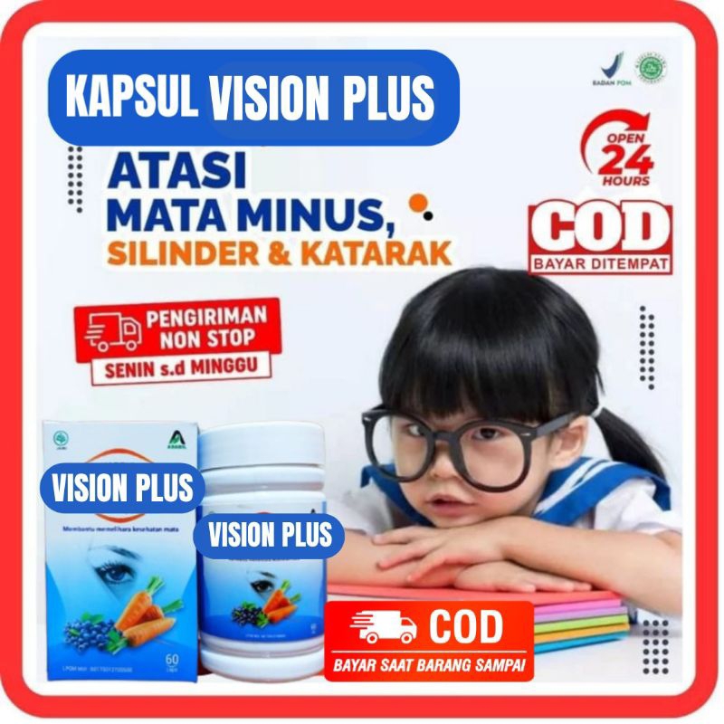[AGEN RESMI] KAPSUL VISION PLUS ISI 60 - KAPSUL MATA ABABIL - Kapsul Billbery Ekstrak Billbery Plus 
