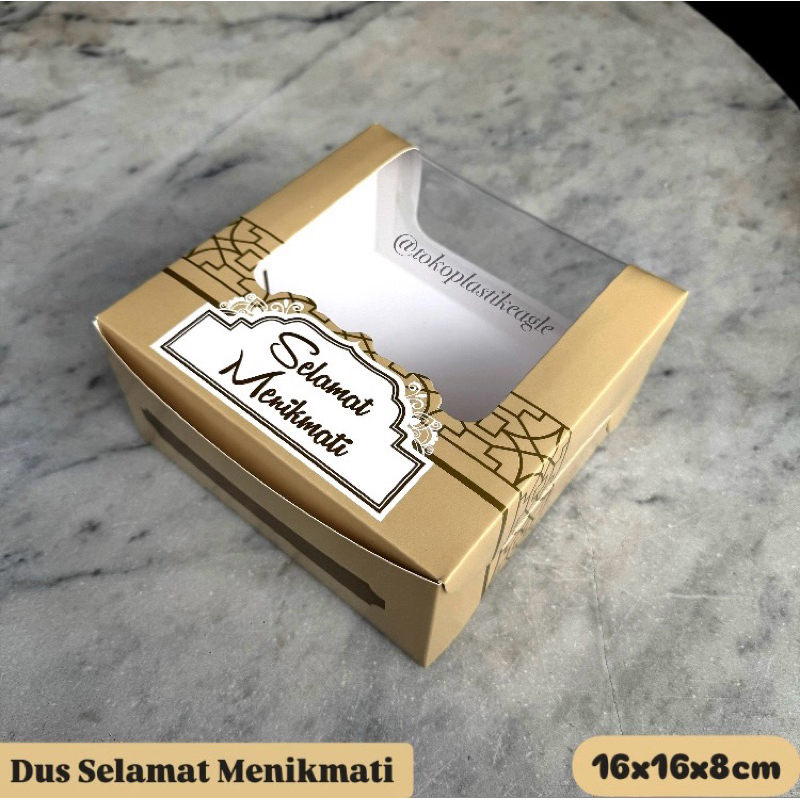 

[isi 10pcs] Dus Selamat Menikmati 16x16x8cm