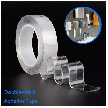 Double Tape Nano Magic 1m 3m Lem Lakban 2 Sisi Nano Tape Washable