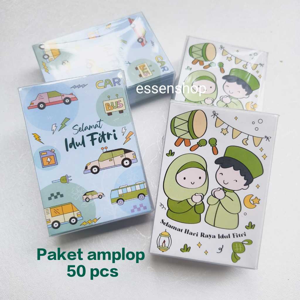 

Amplop lebaran Isi 50 pcs Uang dilipat angpau idul fitri