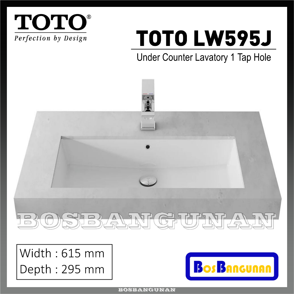 Wastafel Under Counter TOTO LW 595 J / Washtafel TOTO LW595J / Wastafel TOTO LW595J / TOTO LW595J Un