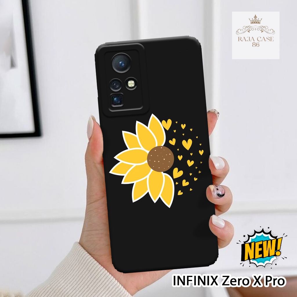 Softcase Infinix Zero x Pro - Rajacase - Case Infinix Zero x Pro - Motif Case Bunga - Case Infinix Z