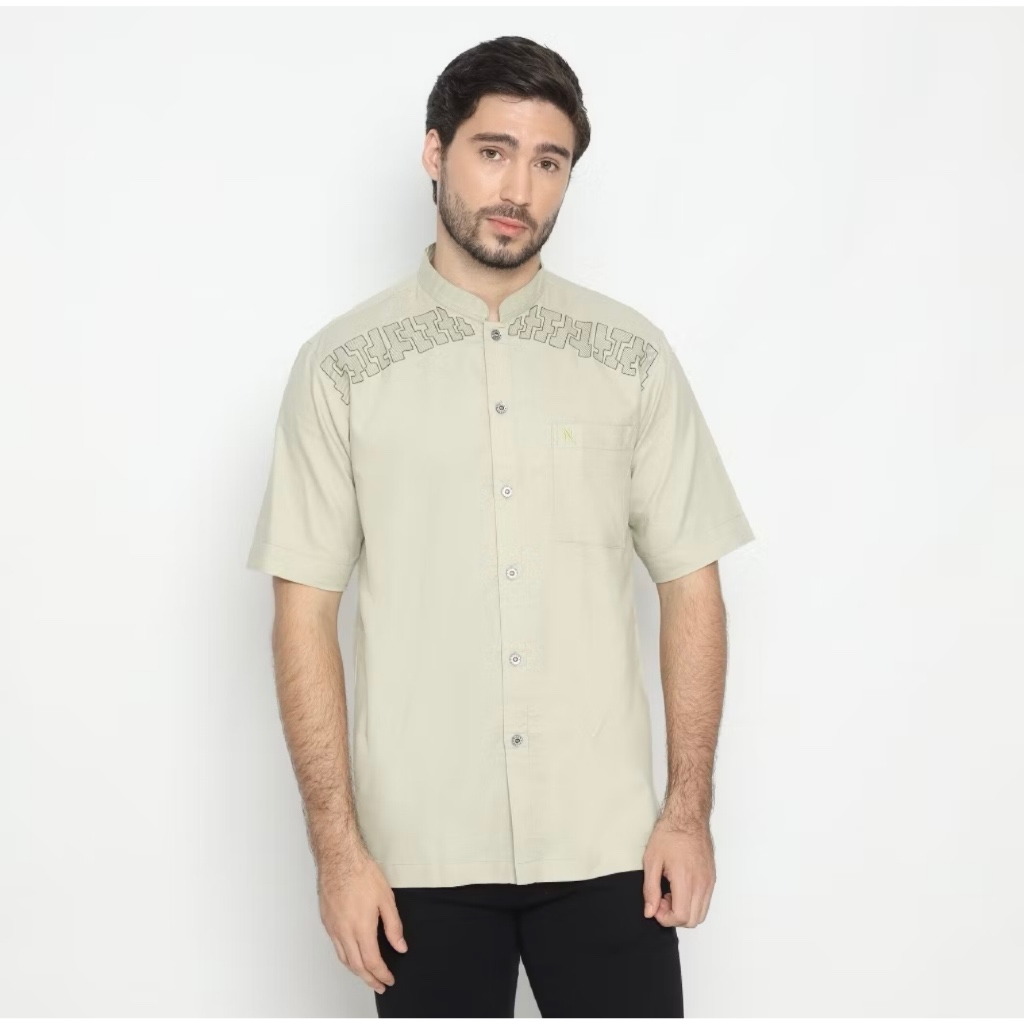 Nizar bordir (NW 4 PUZZLE) baju koko motif bordir lengan pendek nizar ori