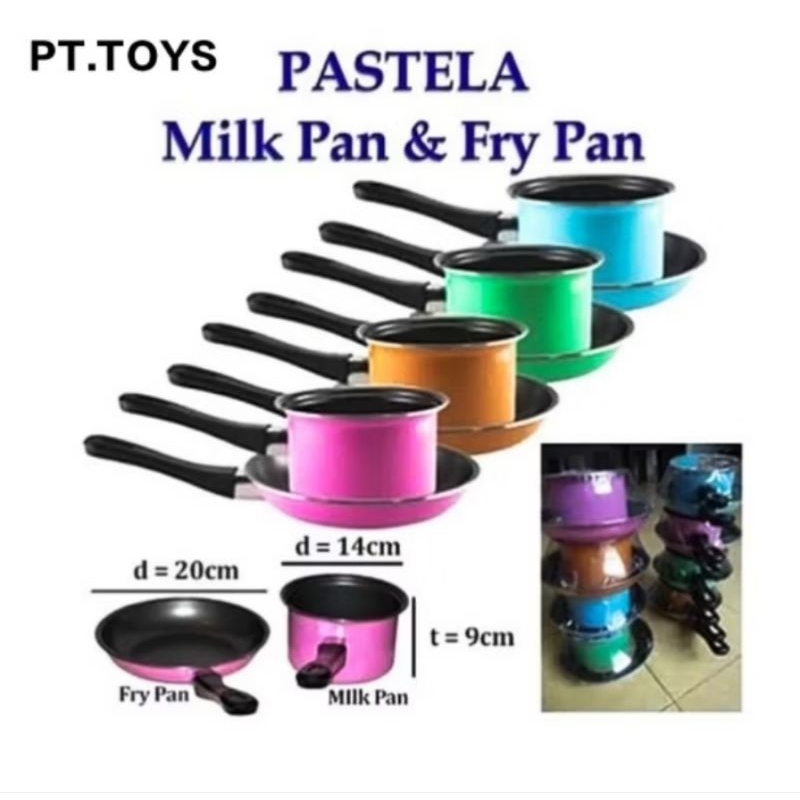 panci susu dan frypan set / panci set teflon murah bagus