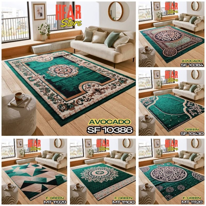 Karpet Permadani Besar Jumbo 210x310 Hijau Green