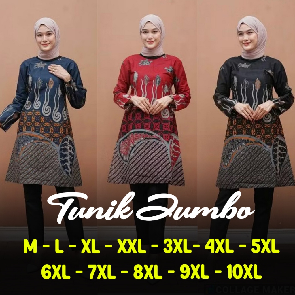 TUNIK BATIK - TUNIK JUMBO - TUNIK BATIK WANITA MODERN - TUNIC BATIK WANITA - TUNIK BATIK WANITA LENG