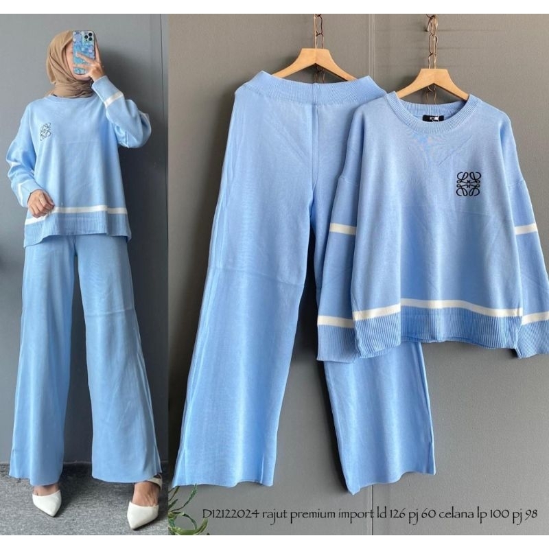 SETELAN RAJUT IMP*RT WANITA  JUMBO