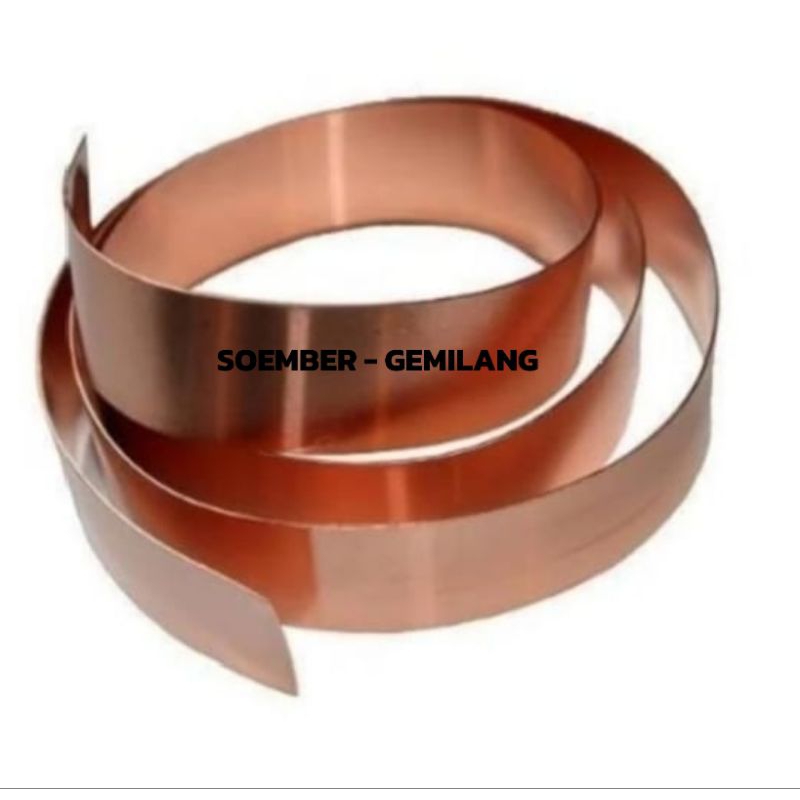 Plat tembaga potongan 0,7mm x 15mm x 1000mm