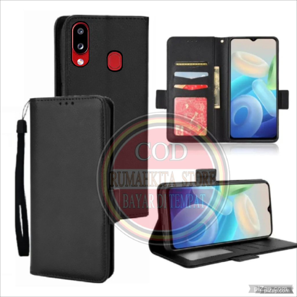 CASE HP SAMSUNG GALAXY A20 - CASING DOMPET-FLIP COVER LEATHER-SARUNG HP