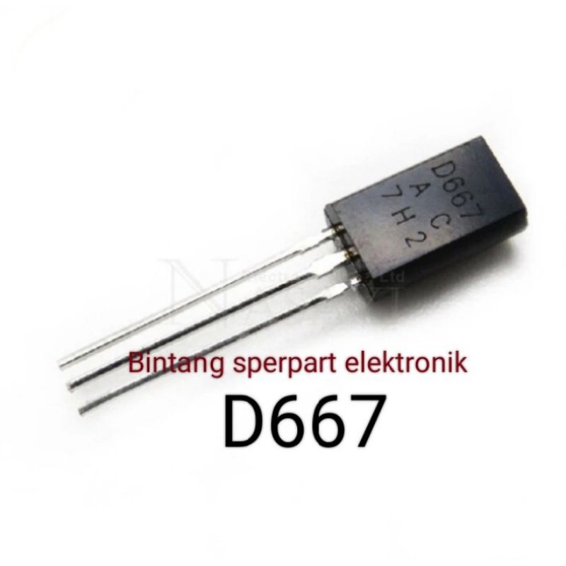 (1 Buah) TRANSISTOR D667 TRANSISTOR 2SD667 AC To92L TRANSISTOR D 667