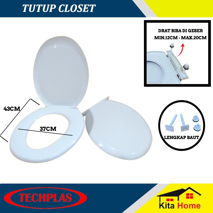 Tutup Closet Duduk Model Toto All Type American Standard-Pvc Tebal