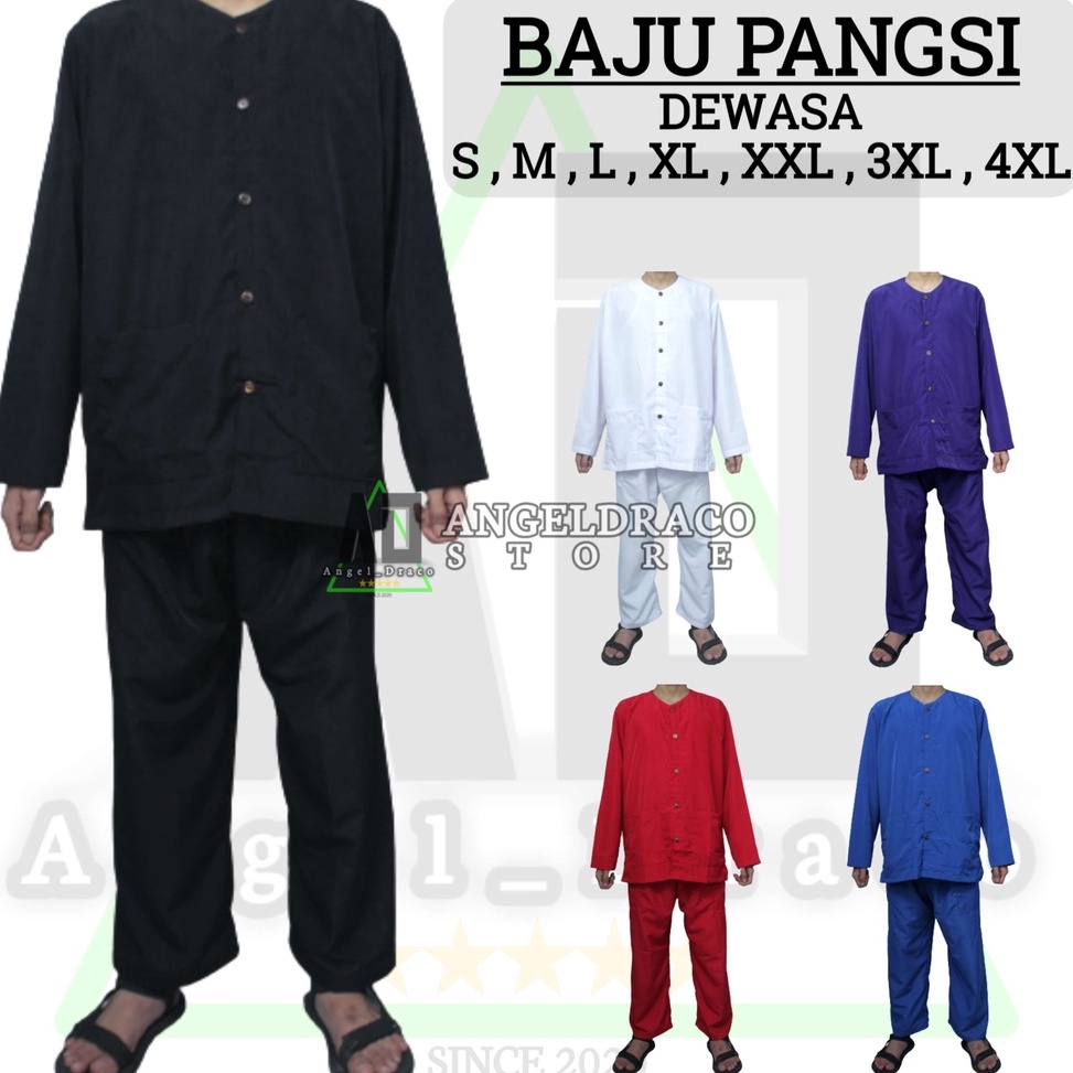 KODE I48T Setelan Baju Pangsi Sunda Betawi Laki Laki Dewasa Jumbo Murah S M L XL XXL XXXL XXXXL