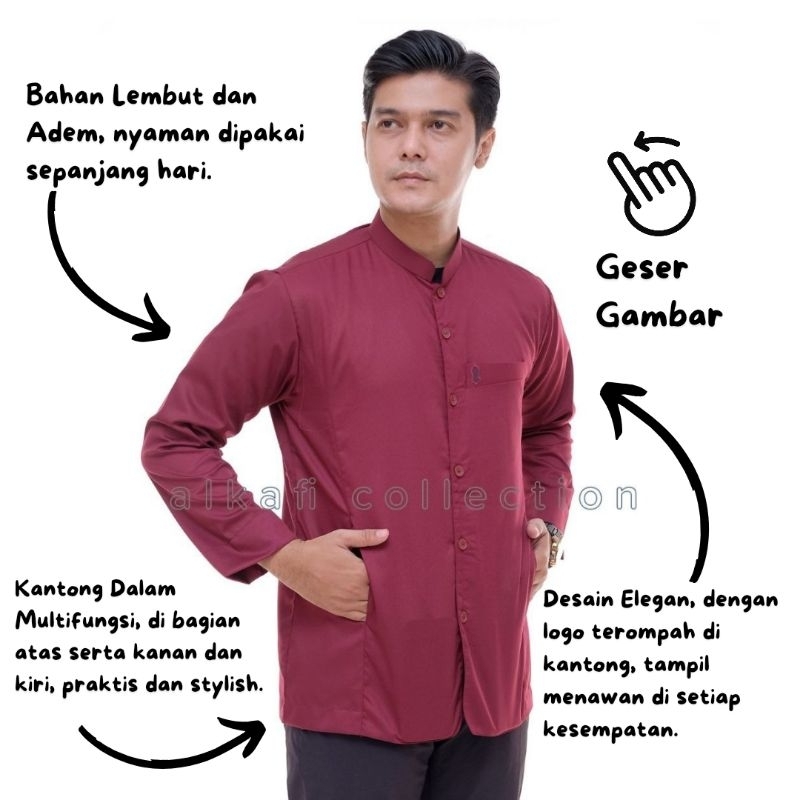 [ Koko Terompah PREMIUM  ALKAFI Varian Warna Part 2 ] Polos Al Kahfi Alkahfi Alkafi Al Kafi Semi Jaz