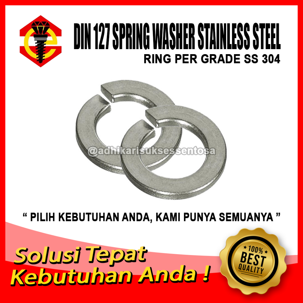 SS 304 / Ring Per M24 Ver / DIN 127 Spring Washer Stainless