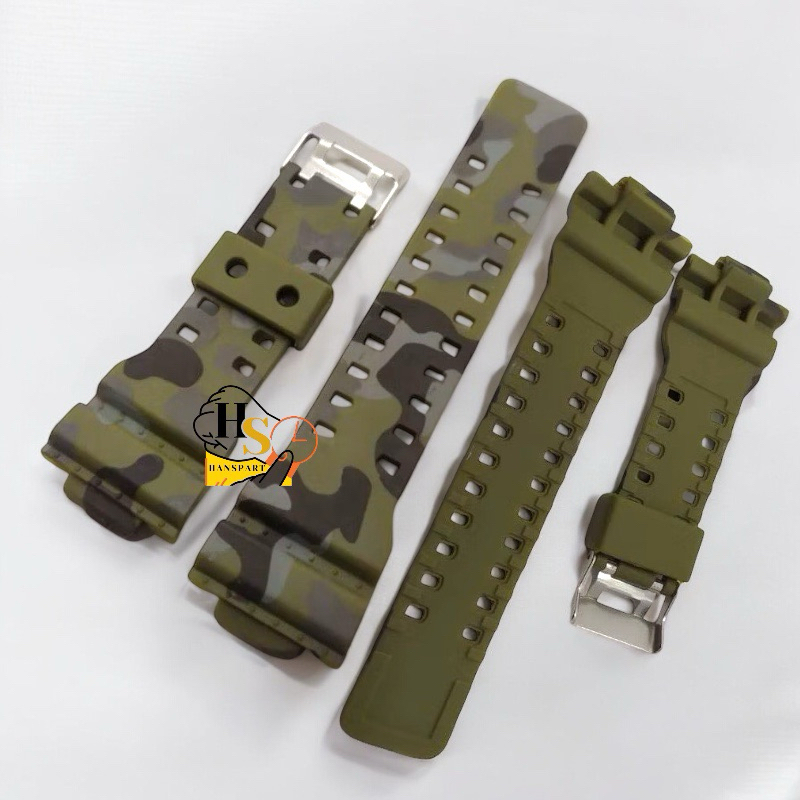 Strap Jam Loreng Army Tali Jam GA-100 GA-110 GA-120 GA-400 Loreng Army Strap Jam G-Shock Loreng