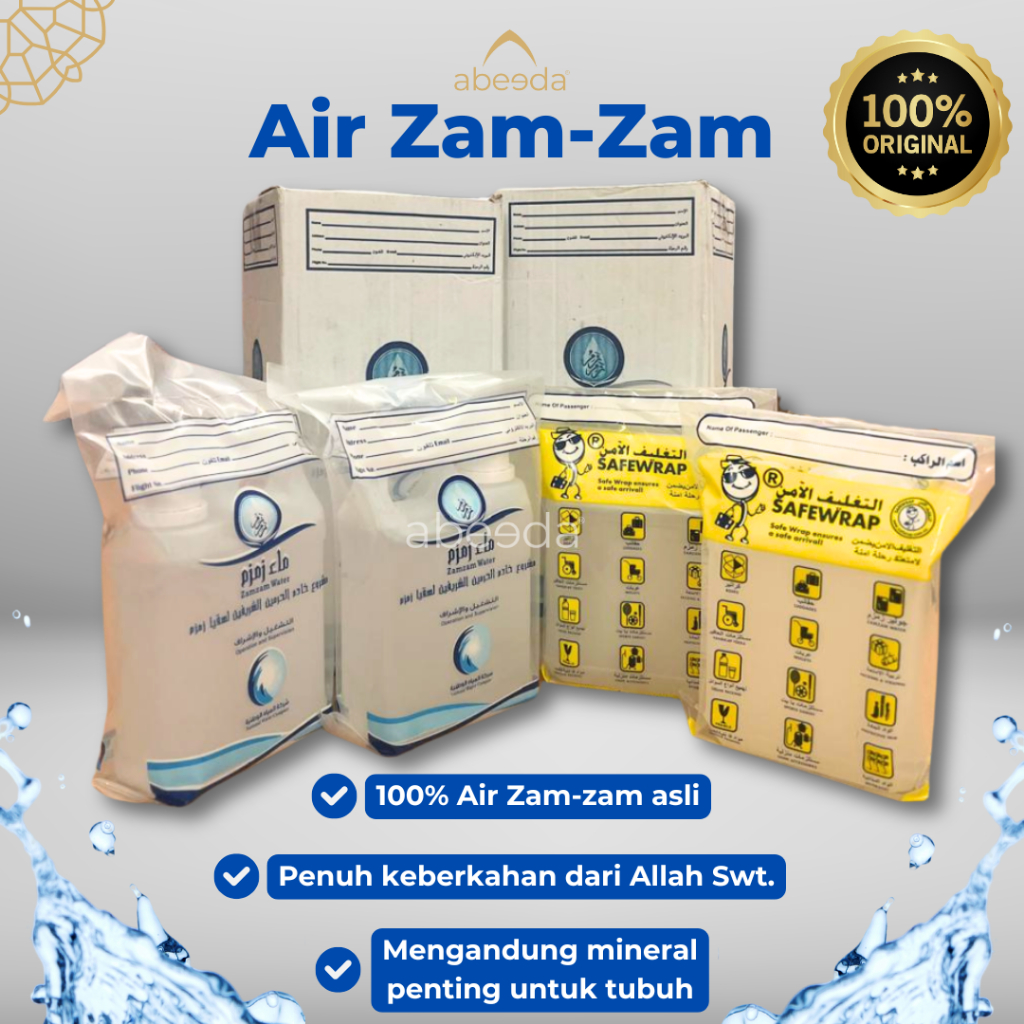 

Air Zam-zam Murni Tanpa Campuran Original Asli Mekkah Oleh-oleh Haji Umrah