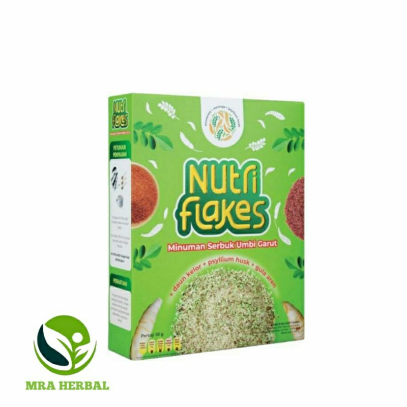

Nutriflakes sereal umbi garut bantu redakan asam lambung original 1 box isi 280g