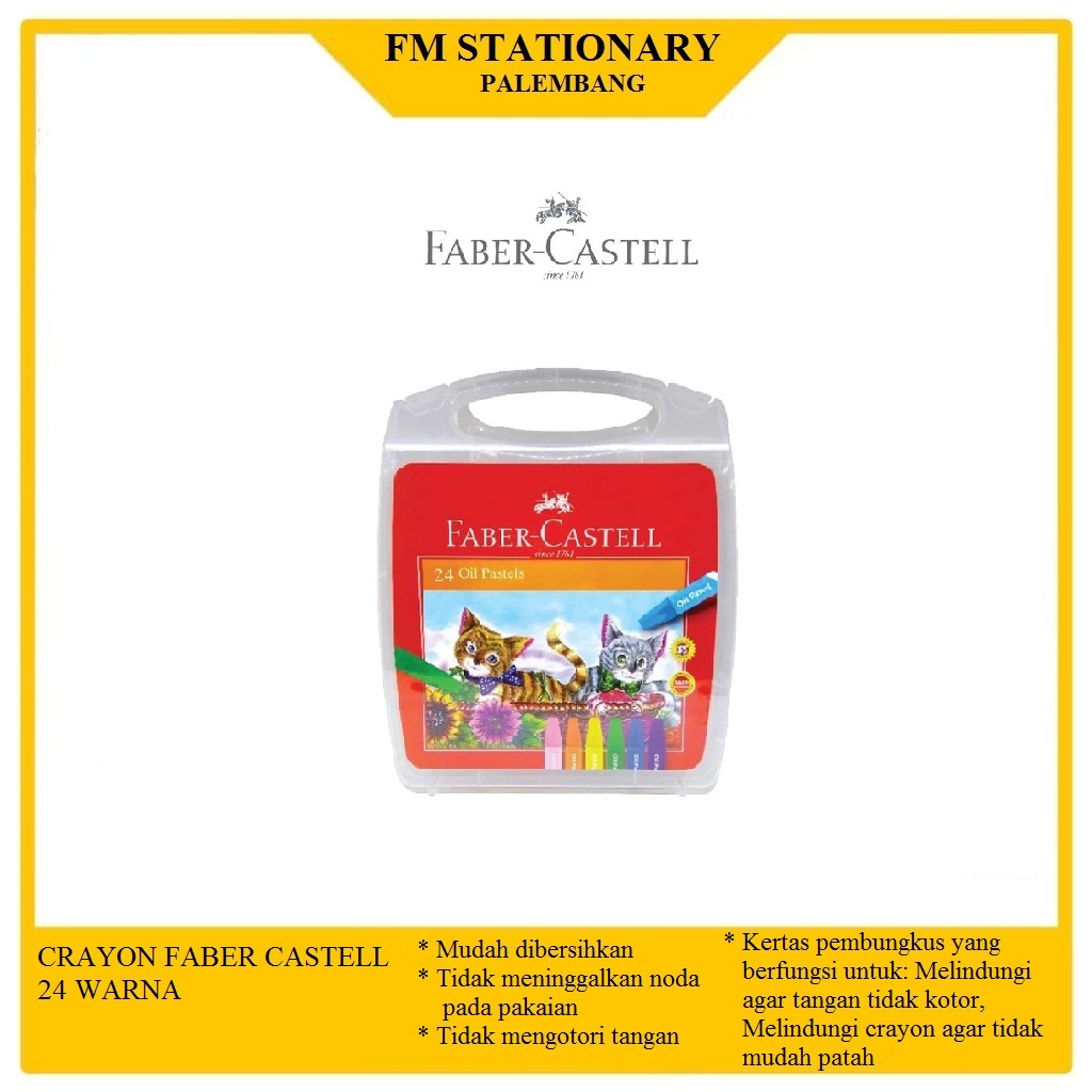 

Crayon faber castell oil pastel 24 warna