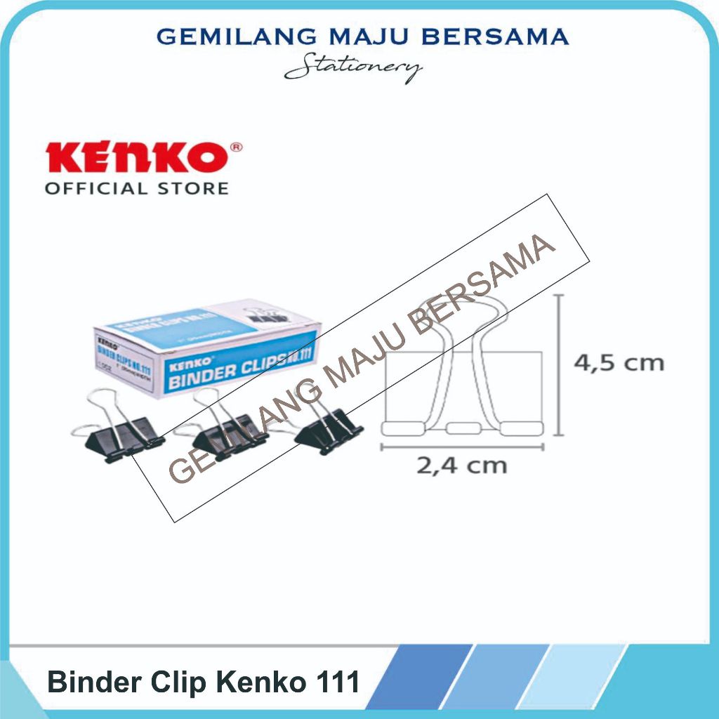 

Binder Clip Penjepit Hitam Kenko 111 (Harga Per Kotak = 12 Pc )