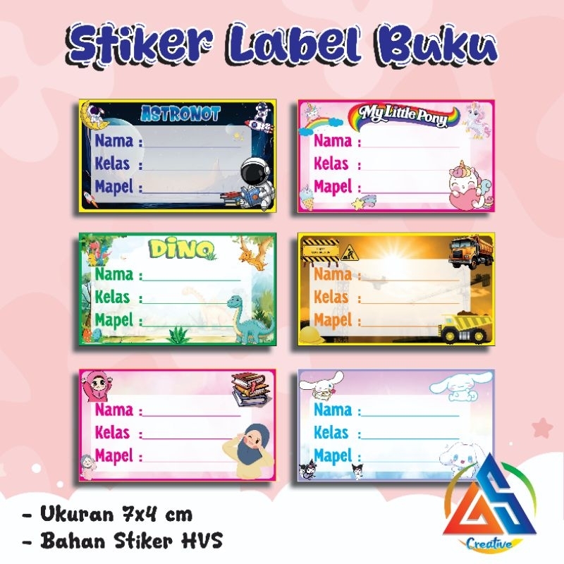 

Stiker Label buku, Stiker Mapel, Stiker HVS Tulis tangan, Stiker Custom
