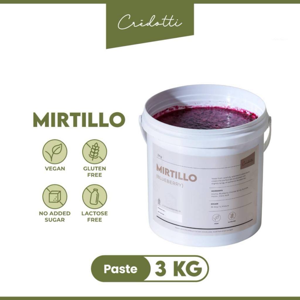 

Bluberry/ Mirtillo Paste / Pasta Perisa Gelato Ice Cream Bakery Flavor Rasa bluberi (3kg)