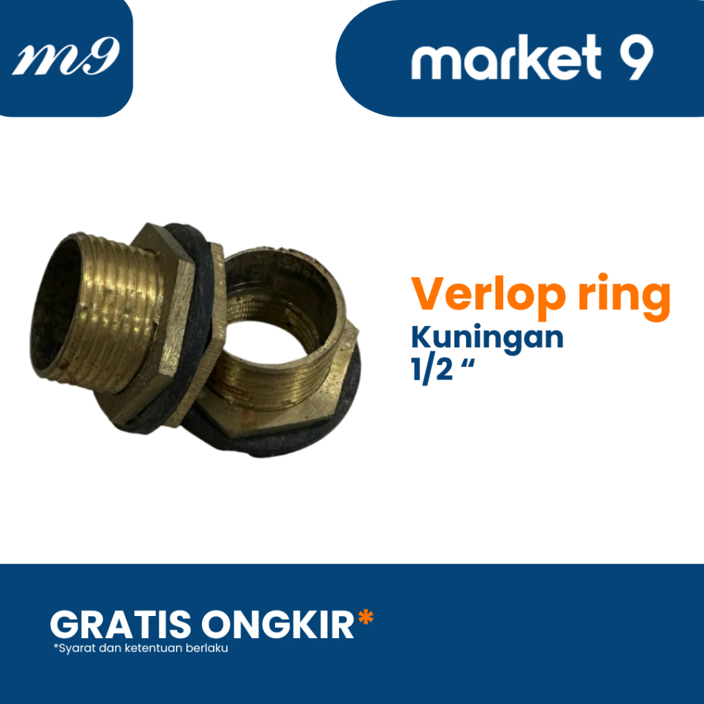 Mur Toren Kuningan / Mur Tandon 1/2 Inch / Verlop Toren 1/2  Inch