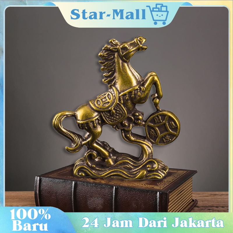 Hiasan Patung Kuda Pajangan Patung Kuda Kuningan Dekorasi Desktop