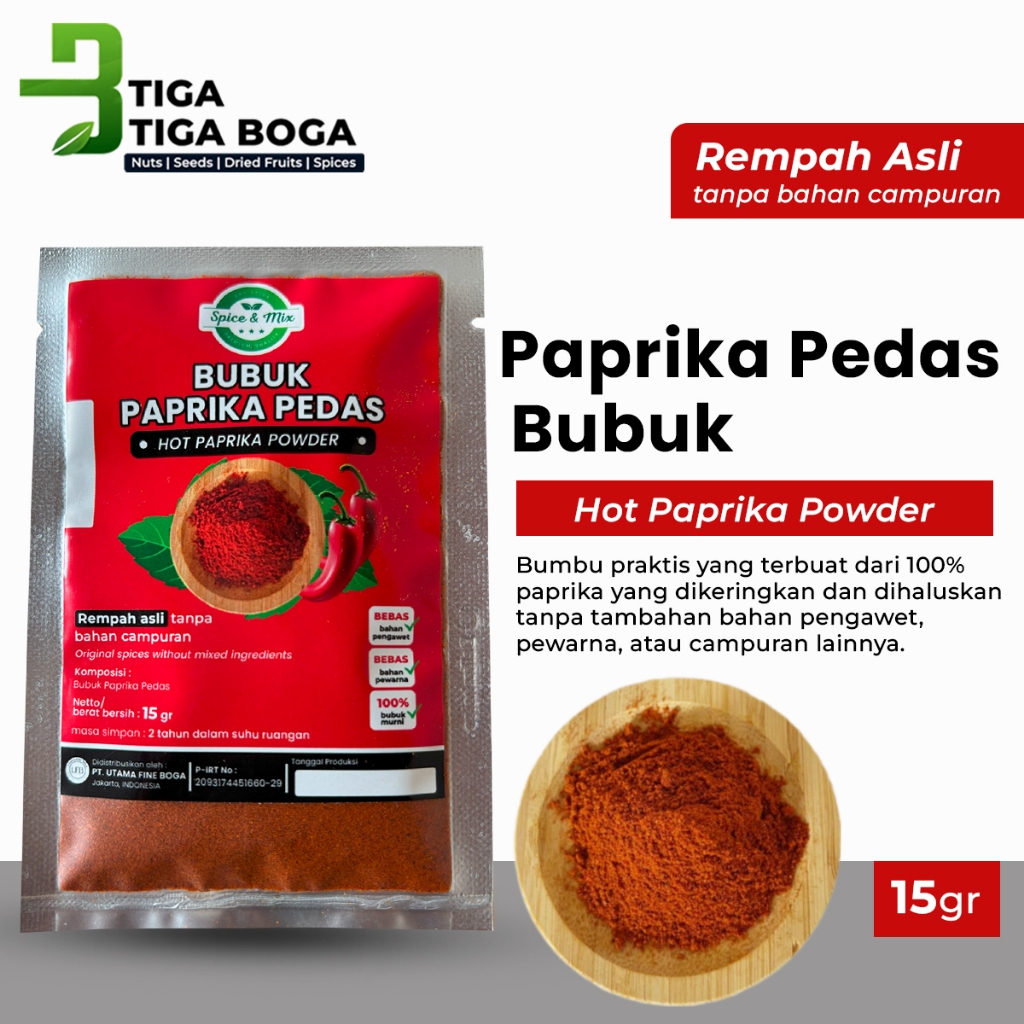 

Paprika Pedas Bubuk / Hot Paprika Powder Spice & Mix