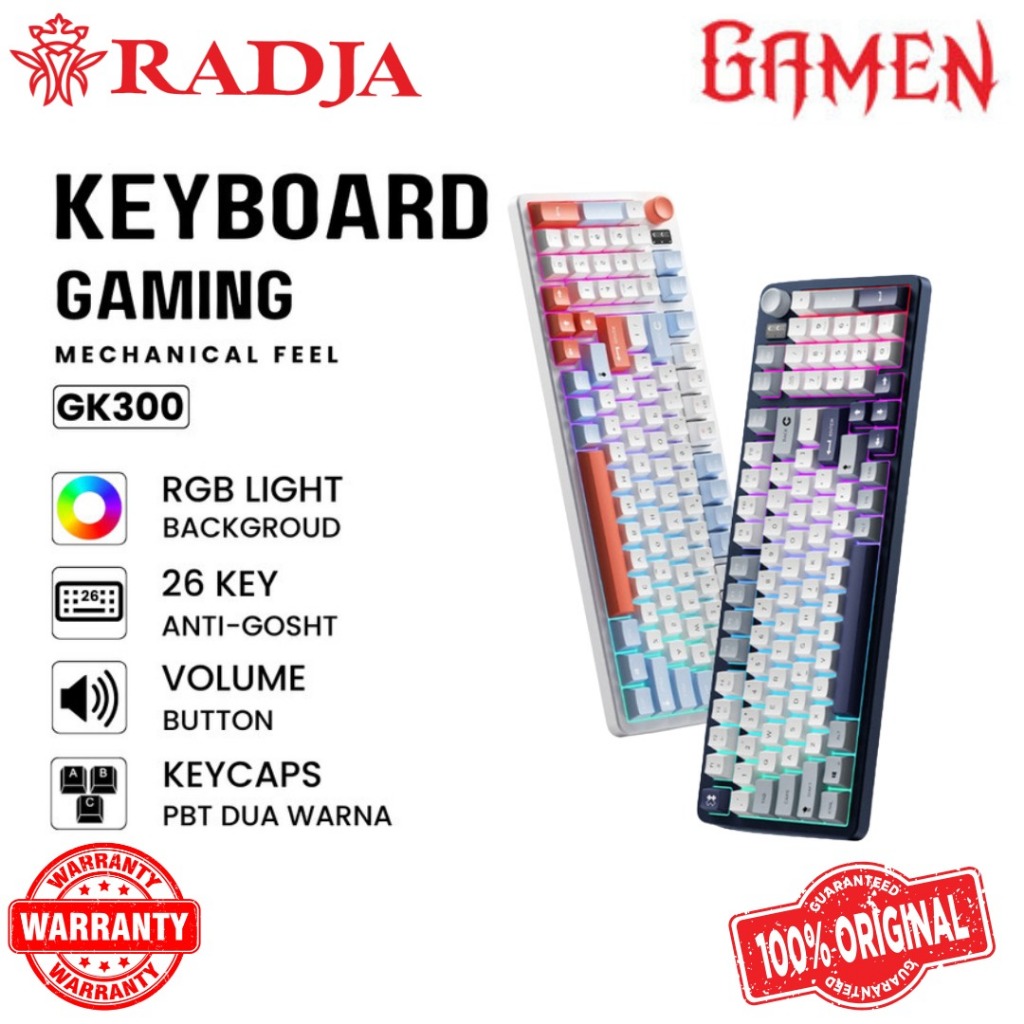 GAMEN GK300 Keyboard Membrane Gaming Feel Keyboard Mechanical Original