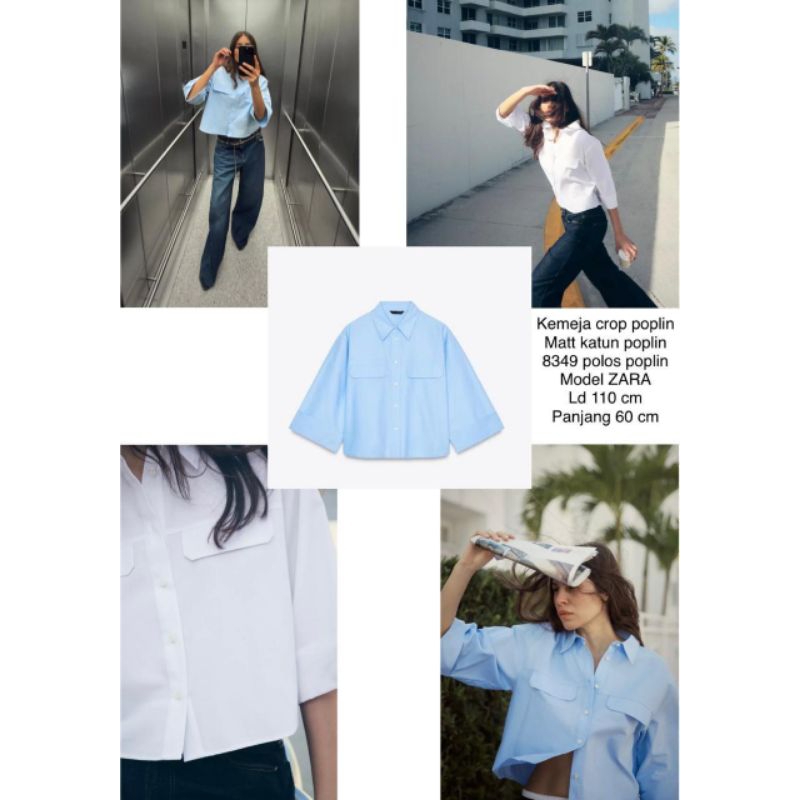 8349 kemeja polos wanita katun poplin
