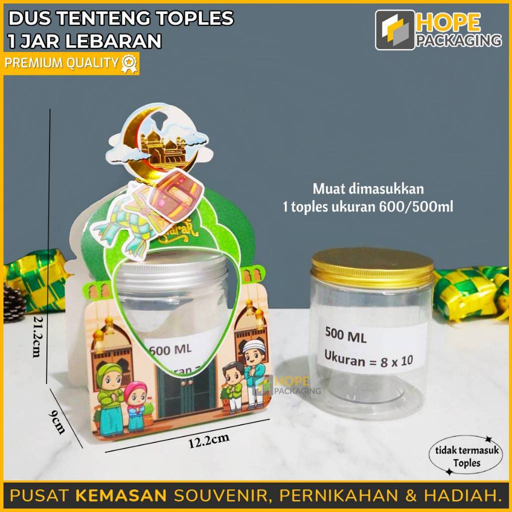 

Dus Tenteng Toples 1 Jar Idul Fitri / Box Jinjing Hampers / Dus Toples Kue Nastar / Box Kue Kering Lebaran / Box Dus Jinjing / Souvenir Kue Toples 1 Jar