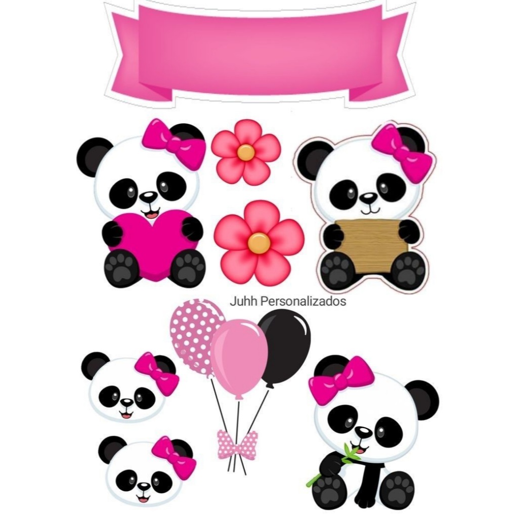 TOPPER PANDA // Topper BABYBUS // Topper Hiasan Kue Ulang Tahun Lucu