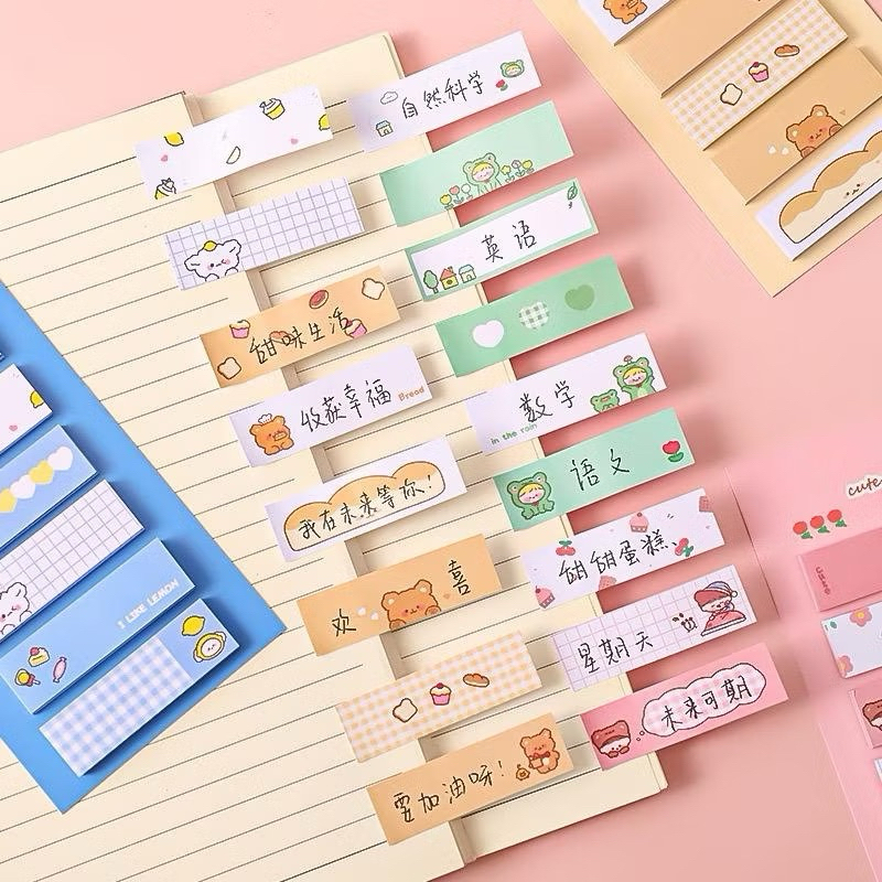 

GS Sticky Notes 6 IN 1 Tempelan Kertas Catatan 120 Lembar Kertas Tempel Karakter Pembatas Penanda Buku
