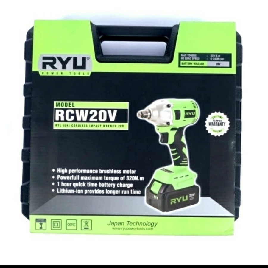 RYU CORDLESS IMPACT WRENCH RCW 20V