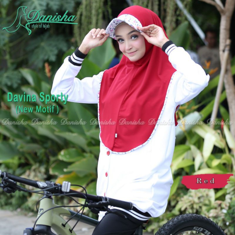 Hijab Topi Bunga Jilbab Khimar Instan Sporty