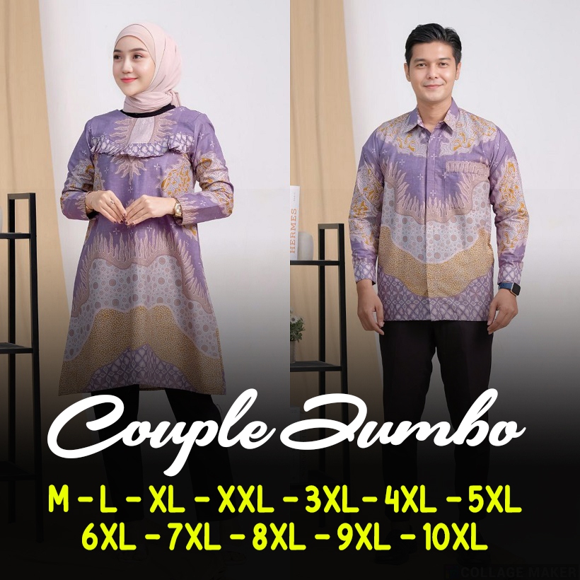 TUNIK COUPLE JUMBO - TUNIK JUMBO - TUNIK BATIK WANITA MODERN - TUNIC BATIK WANITA - TUNIK BATIK WANI