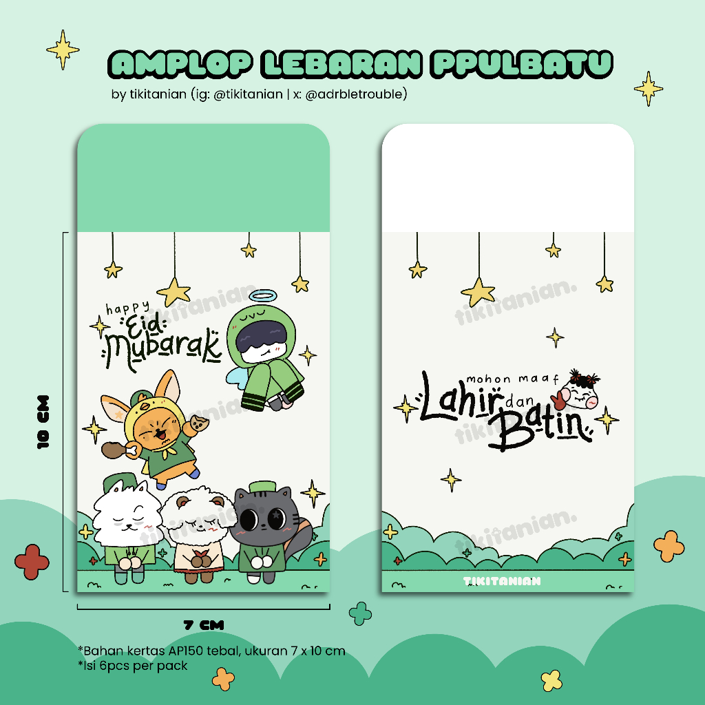 

Amplop Lebaran Ppulbatu 7x10 cm