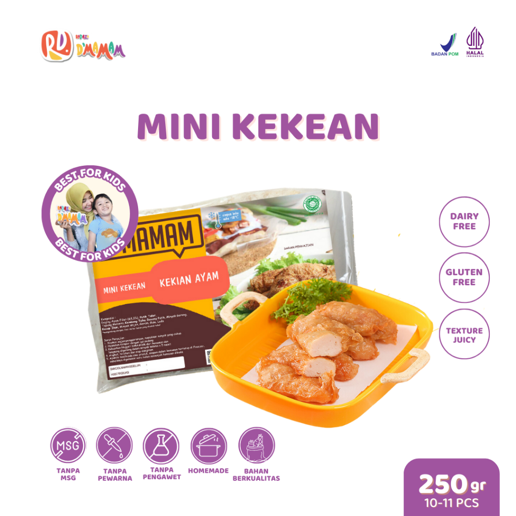 

DMAMAM Mini Kekean 250g Kekian Ayam Frozen Anak MPASI Homemade BPOM HALAL Gluten& Dairy Free