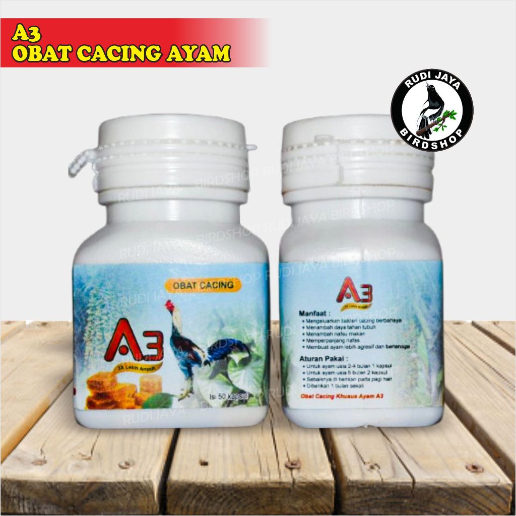 A3 OBAT CACING AYAM MENGATASI MENGOBATI CACINGAN SEMUA JENIS KREMI CACING PITA GALAH