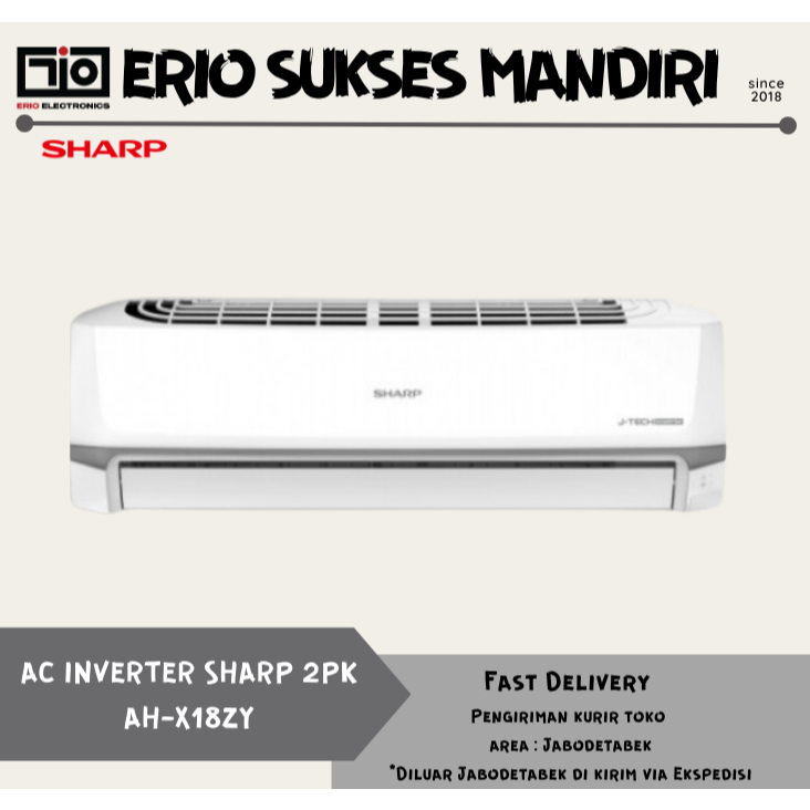 SHARP AH-X18ZY AC Split J-Tech Inverter 2PK THAILAND